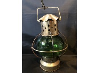 Vintage Brass Colored Hurricane Oil Kerosene Lantern Lamp