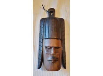 African Hand Carved Wood Mask / Or Wall Art Piece  Lot 6