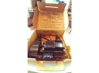 Kalart Movie Viewer  Editor, For All 8mm -dual Purpose Splicer. Circa 1960. Original Box With Instructions