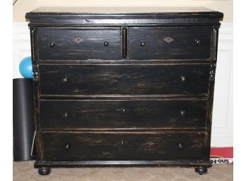 Distressed Pine Tall Two  Short Drawers Over Three Long Drawers - Retail $1,495