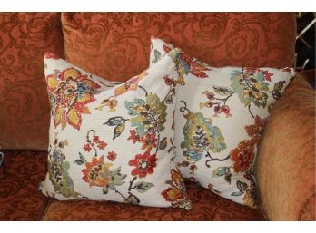 Pair Down Filled Embroidered Pillows