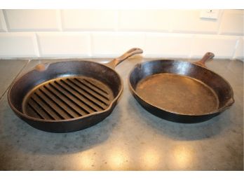 Cast Iron Skillet & Grill Pan, One By Cajuin Classic The Other Keilen