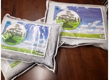 Three  New Zen Chi Buck Wheat Pillows - Two Personal & One Twin Size