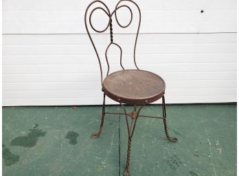 Antique Steel Wire 'Ice Cream Parlor' Chair