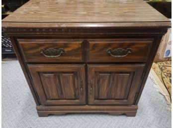Small Vintage Dark Wood Stained Cabinet/Server