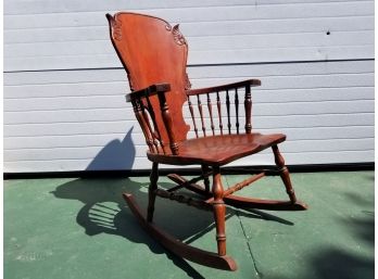 Antique Cherry Wood Rocking Chair