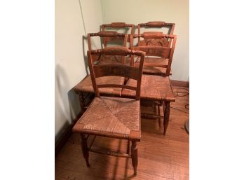 5 Cane Seat Hitchcock Chairs