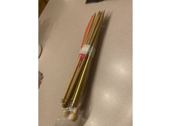 Lot Of Large Straight Knitting Needles