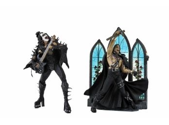 Kiss Figures With Stage And GuitarKiss