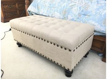 Very Clean Upholstered Bedside Bench With Storage Inside