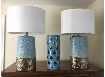 Trio Of Modern Lamps By Nicole Miller And JB Hunt