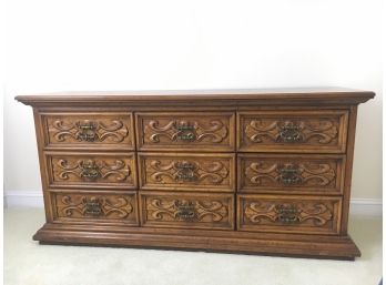 Solid Wood 9 Drawer Dresser By Drexel