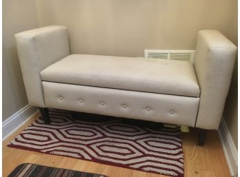 Upholstered Entryway Bench With Hidden Storage Compartment