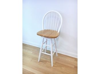 Solid Wood White Kitchen Stool