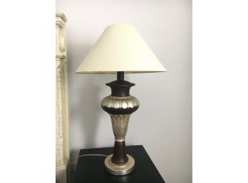 Ornately Detailed Plaster Table Lamp By Casual Lamps, Dated 1998