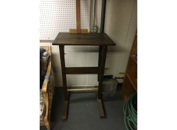 Wood Drafting Table With Keuffel And Esser Straight Edge