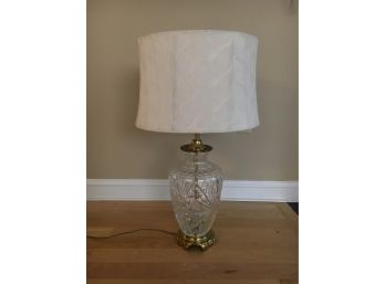 Brass And Glass Table Lamp