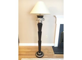 Ornately Detailed Plaster Floor Lamp By Casual Lamps, Dated 1999