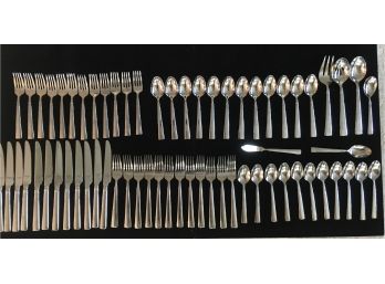 Reed And Barton Stainless 65 Piece Flatware Set, Complete Service For 12 In Regent Pattern