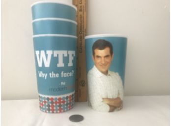 Set Of Four Phil Dunphy WTF Cups From Modern Family