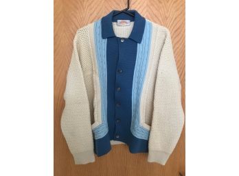 Vintage Wool Cardigan -- Father Knows Best!  XL, Extra Large