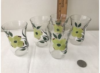 Dixie Dogwood Pattern -- Stetson Glass  Juice Glasses