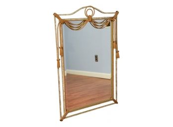 Kalco Art Deco  Mirror With Rope And Tassel Drapery Design