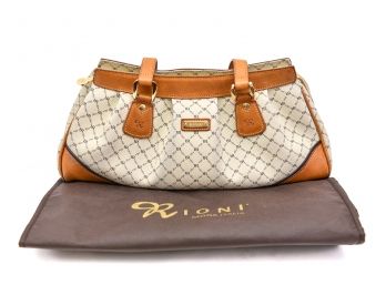 Rioni Italian Leather 'RR' Monogram Design Handbag With Dustbag