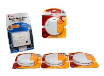 Set Of First Alert Smoke Alarms And Kiddie Tamper Resistant Carbon Monoxide Alarm