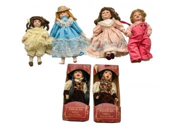 Collection Of Vintage Porcelain Dolls