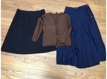 Eileen Fisher, Vittadini And The Limited - A Trio, 2 Skirts And A Sweater Sz @ M