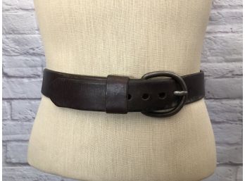 Saddle Leather Canterbury Belt With 3'metal Buckle - Sz 36