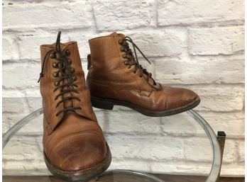 Holland And Holland Men's Leather Laced Ankle Boots, Well Loved, Gorgeous - Sz 10