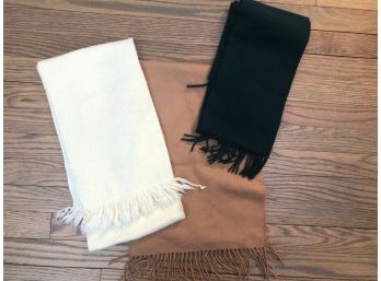 Set Of 3 Beautiful Wool Scarves - Solids