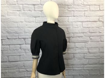 Badgley Mischka Unique Styling Adorable Short Sleeved Jacket - Sz @8