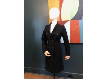 Zara Long Double Breasted Wool Coat - Women's S