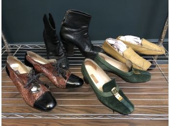 Well Worn, But Oh So Much Style, Including Green Suede Gucci Heeled Loafer - @sz 6