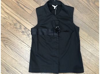 Detailed Quality Cotton Sleeveless Blouse - Shiatzy Chen, Sz 6