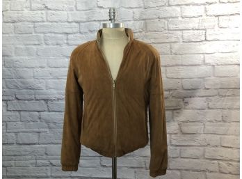 Vintage Saks Reversible Suede/cotton Jacket - Sz 40