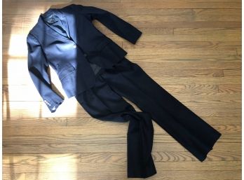 J Crew, City Fit Navy Pant Suit, Cotton- Sz 10