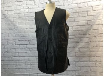 Gameskeeper Brand, Black Leather Shooting Vest - Sz L