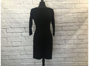 Anne Klein Knit Dress With 'leather' Trim - Sz M