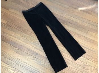 Lauren Cotton Velvet Slacks With Grosgrain Ribbon Waist - Sz 4