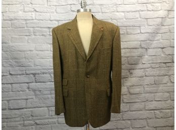 Lesquimau Wool Tweed Men's Jacket Made In France -sz 56 (46)