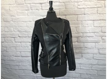 Fillmore Faux Leather Biker Style Jacket - S