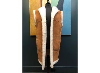 Gorgeous - Shearling Long Vest - Made In Italy