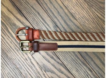 2 Casual Belts, Including Ted Lapidus - 32 & 34