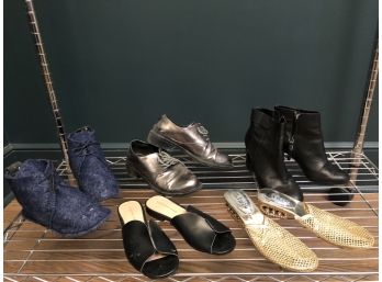 Selection Of 5 Varied Women's Sz 6 Shoes, Slippers And Boots