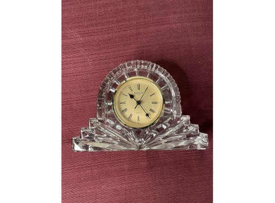 Waterford Crystal Large Clock (Gold Faced) Still In Box