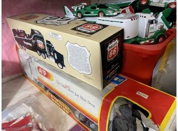 Big Lot Of Toy Trucks - Hess Trucks, A&P Truck And Philips 66